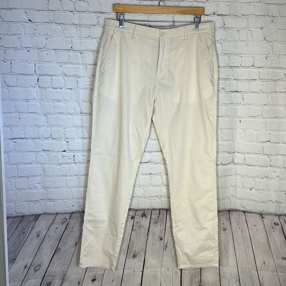 FootJoy MensPerformance Golf Pants‎  size 35/32 Beige Cream sku 31323